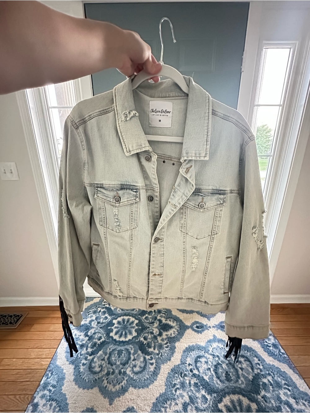Chelsea DeBoer Fringe Denim Jacket